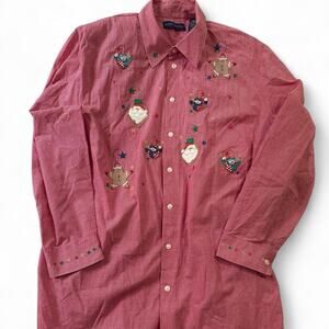 Karen Scott red and white Christmas 1X